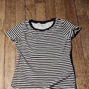 Just Be Black and White Striped Kids Tee